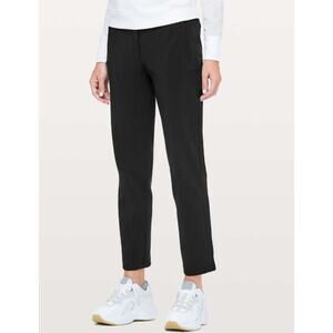 Lululemon On The Move Pant Mid-Rise Straight Leg Crop Ankle Pants, Black Petite